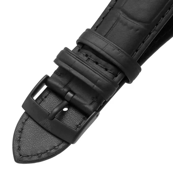 Emporio Armani AR60042 férfi automata csontvázas karóra, fekete bőrszíj, 43 mm