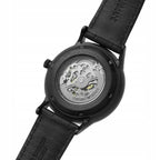 Emporio Armani AR60042 férfi automata csontvázas karóra, fekete bőrszíj, 43 mm