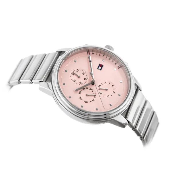 Tommy Hilfiger Blake 1781904 női karóra, ezüst acél, rózsaszín számlap 38 mm