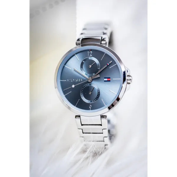 Tommy Hilfiger Angela 1782126 női karóra, ezüst acél, 36 mm, WR30