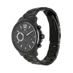Tommy Hilfiger Landon férfi karóra, fekete, nemesacél szíj, kvarc, 46 mm, WR50