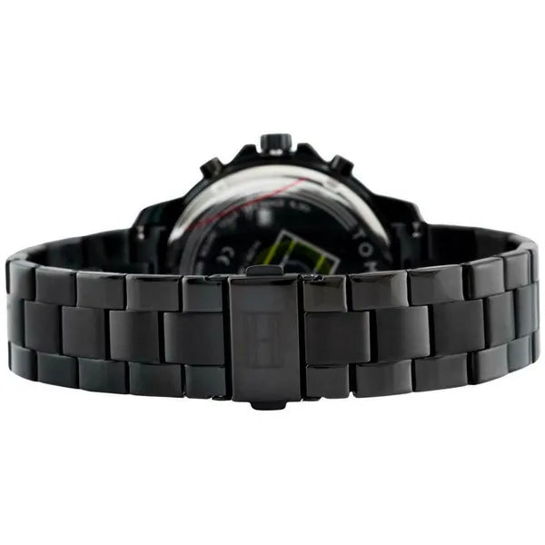 Tommy Hilfiger Landon férfi karóra, fekete, nemesacél szíj, kvarc, 46 mm, WR50
