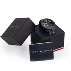 Tommy Hilfiger Landon férfi karóra, fekete, nemesacél szíj, kvarc, 46 mm, WR50