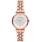 Emporio Armani Gianni T-Bar női karóra, rozéarany, 36 mm, acél, kvarc AR11244