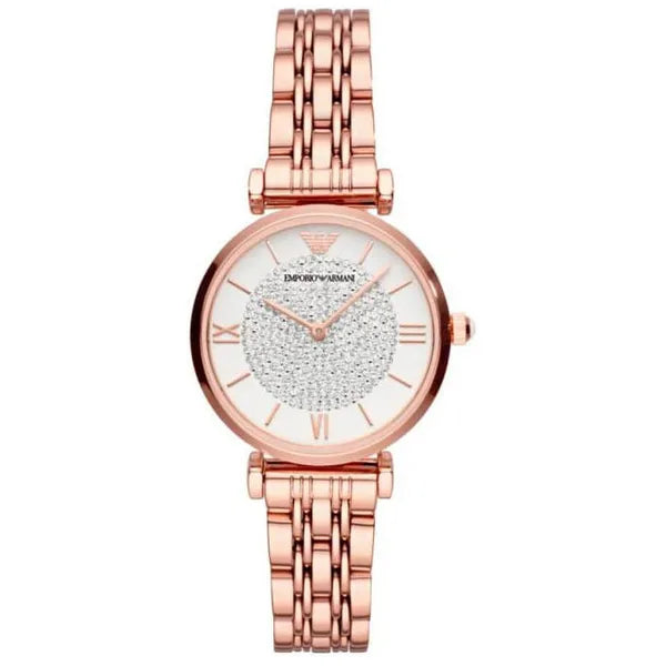 Emporio Armani Gianni T-Bar női karóra, rozéarany, 36 mm, acél, kvarc AR11244