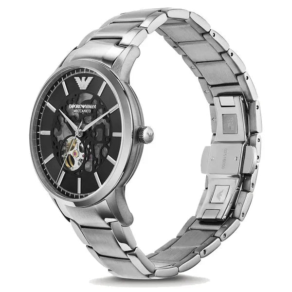 Emporio Armani Renato AR60055 férfi automata karóra, 43 mm, acél, fekete