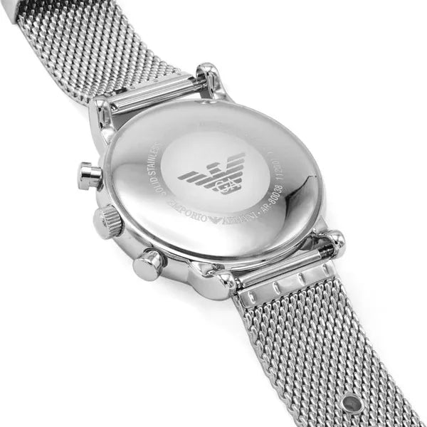 Emporio Armani Luigi AR80038 férfi kronográf karóra, 46 mm, acél, kék