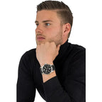 Invicta I-Force férfi karóra, 48 mm, WR100, fekete számlap, bőrszíj