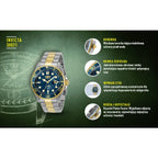 Invicta Pro Diver 30021 férfi óra, 43 mm, WR100, kvarc, kék számlap, acél szíj