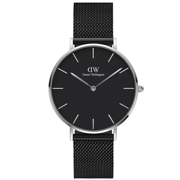 Daniel Wellington Petite Ashfield DW00100308 női óra 36 mm, fekete/ezüst acél