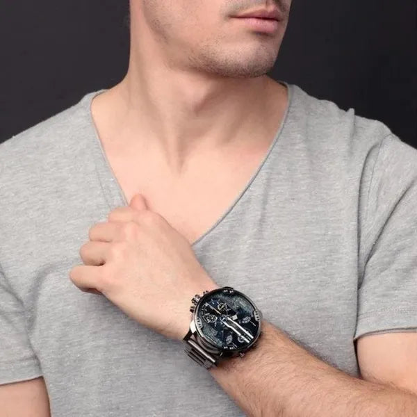 Diesel Mr. Daddy 2.0 férfi karóra DZ7331, acél, kék számlap, 57 mm