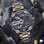 Diesel Mr. Daddy 2.0 férfi karóra DZ7331, acél, kék számlap, 57 mm