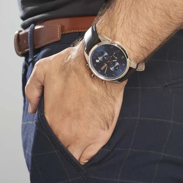 HUGO BOSS férfi karóra 1513783 Skymaster, 44 mm, kvarc, kronográf, 5 ATM