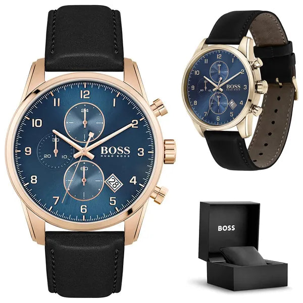 HUGO BOSS férfi karóra 1513783 Skymaster, 44 mm, kvarc, kronográf, 5 ATM
