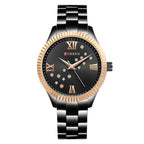 Curren 9009 női kvarc karóra, fekete/rozéarany, 37 mm, fém szíj, doboz