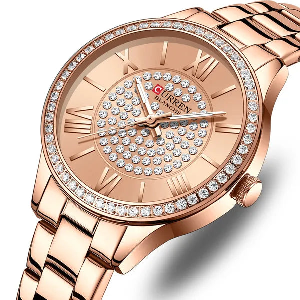 Curren 9084 női kvarc karóra, rózsaarany, 32 mm, fém szíj, WR30, doboz