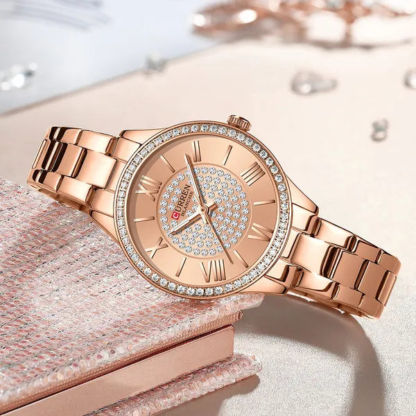 Curren 9084 női kvarc karóra, rózsaarany, 32 mm, fém szíj, WR30, doboz