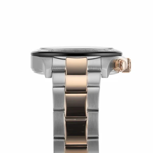 Hugo Boss Hero férfi kronográf karóra, kvarc, ezüst/rózsaarany acél, 43 mm