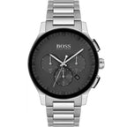 Hugo Boss férfi kronográf karóra Peak Chrono 44 mm, acél, fekete számlap