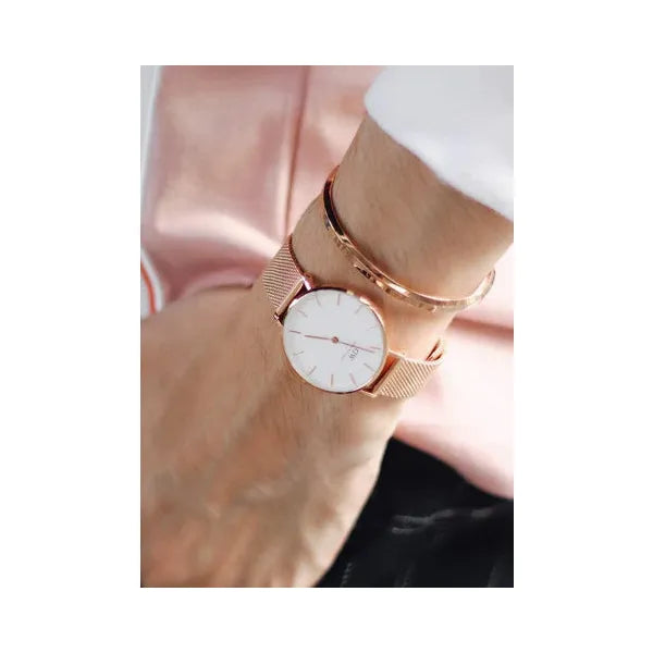 Daniel Wellington Petite Melrose női kvarc karóra 36 mm, rózsaarany/ezüst