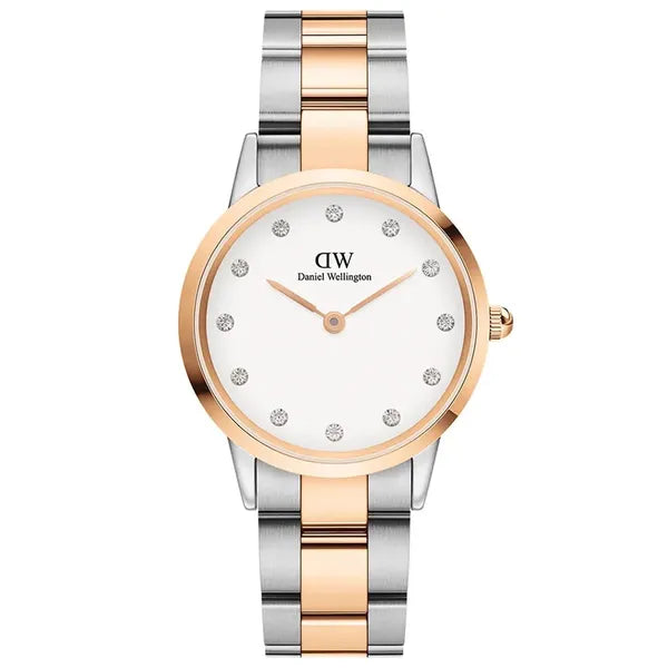 Daniel Wellington Iconic Link Lumine női karóra, 32 mm, ezüst/rózsaarany