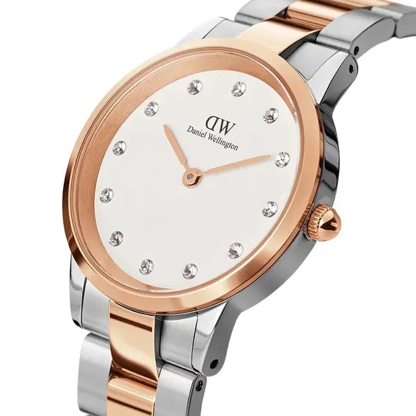 Daniel Wellington Iconic Link Lumine női karóra, 32 mm, ezüst/rózsaarany
