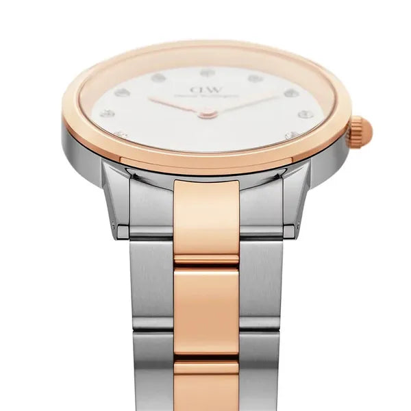 Daniel Wellington Iconic Link Lumine női karóra, 32 mm, ezüst/rózsaarany