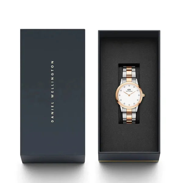 Daniel Wellington Iconic Link Lumine női karóra, 32 mm, ezüst/rózsaarany
