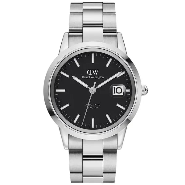 Daniel Wellington Iconic Link automata férfi karóra 40 mm, fekete, acél, 10 ATM