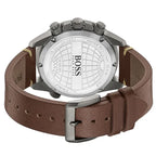Hugo Boss Nomad 1513773 férfi kvarc karóra, bőr szíj, WR200, 48 mm, kék számlap