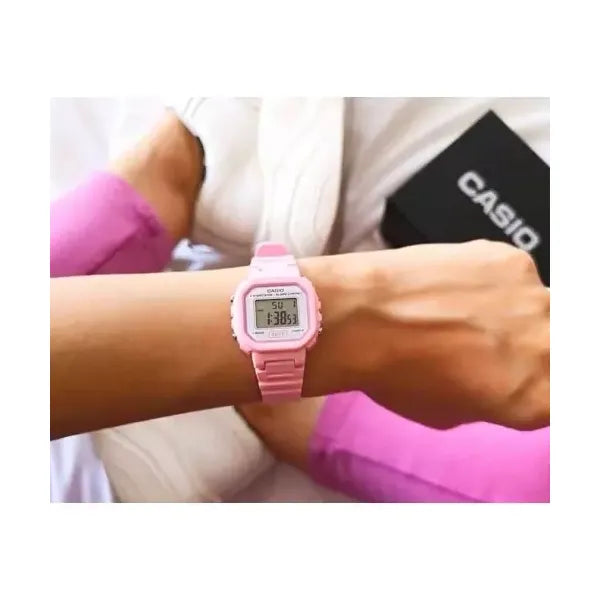 Casio LA-20WH-4A1 gyerek digitális óra, rózsaszín, WR30, kvarc, dobozzal