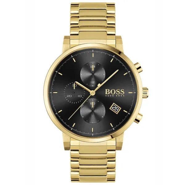 Hugo Boss Integrity 1513781 férfi kronográf karóra, arany acél, 43 mm, WR50