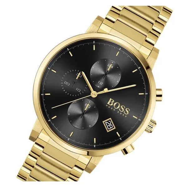 Hugo Boss Integrity 1513781 férfi kronográf karóra, arany acél, 43 mm, WR50