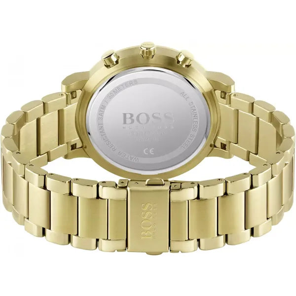 Hugo Boss Integrity 1513781 férfi kronográf karóra, arany acél, 43 mm, WR50