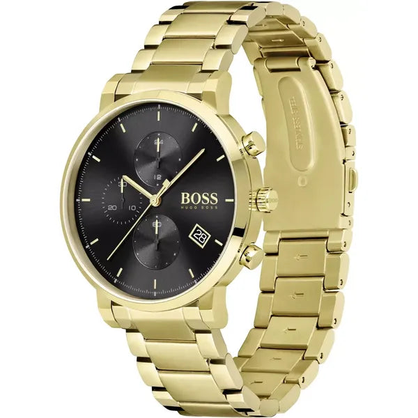 Hugo Boss Integrity 1513781 férfi kronográf karóra, arany acél, 43 mm, WR50