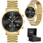 Hugo Boss Integrity 1513781 férfi kronográf karóra, arany acél, 43 mm, WR50