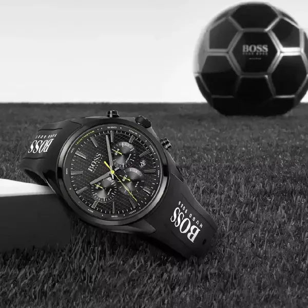 Hugo Boss Distinct 1513859 férfi kronográf óra, fekete, 47 mm, WR50, szilikon