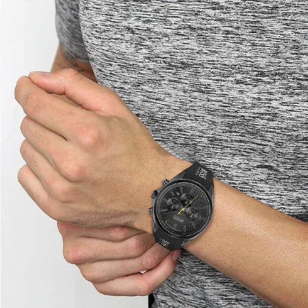 Hugo Boss Distinct 1513859 férfi kronográf óra, fekete, 47 mm, WR50, szilikon