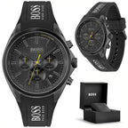 Hugo Boss Distinct 1513859 férfi kronográf óra, fekete, 47 mm, WR50, szilikon