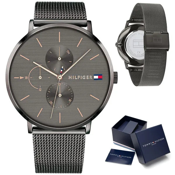 Tommy Hilfiger Jenna 1781945 női karóra, grafitszürke, 38 mm, acél