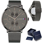 Tommy Hilfiger Jenna 1781945 női karóra, grafitszürke, 38 mm, acél