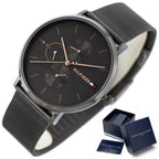 Tommy Hilfiger Jenna 1781945 női karóra, grafitszürke, 38 mm, acél