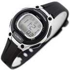 Casio LW-203-1AV női digitális óra, WR50, fekete, 34 mm + díszdoboz
