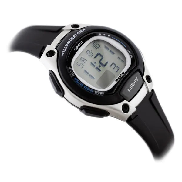 Casio LW-203-1AV női digitális óra, WR50, fekete, 34 mm + díszdoboz