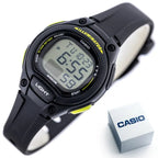 Casio LW-203-1BV női digitális óra, fekete, WR50, 34 mm