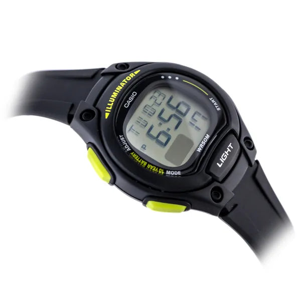 Casio LW-203-1BV női digitális óra, fekete, WR50, 34 mm