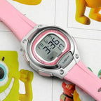 Casio LW-203-4A női digitális karóra, rózsaszín, WR50, 34 mm