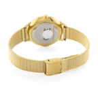 Perfect F374-03 női karóra, arany fémszíj, 34 mm, kvarc, WR30, ezüst számlap