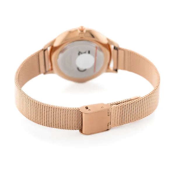 Perfect F367-06 női kvarc karóra, rozéarany szíj, ezüst számlap, 36 mm