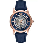 Emporio Armani Luigi AR60050 automata férfi karóra, 43 mm, kék bőr, rózsaarany